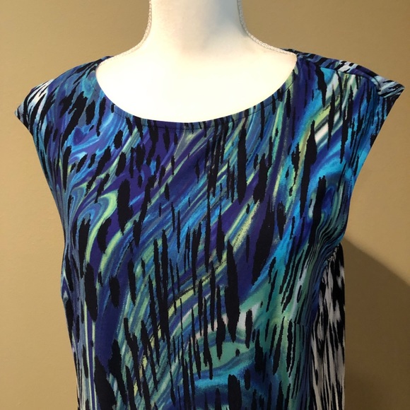 Chicos Dress stretch knit multicolor-abstract size 1 - Picture 2 of 9